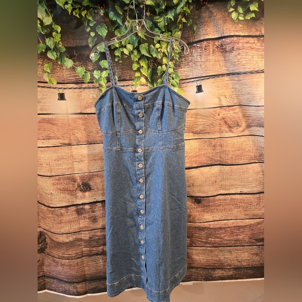 Denim Button-Down Dress